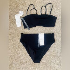 NWT - Vuori Dune Bikini Top & Bottoms Black, M (SET)